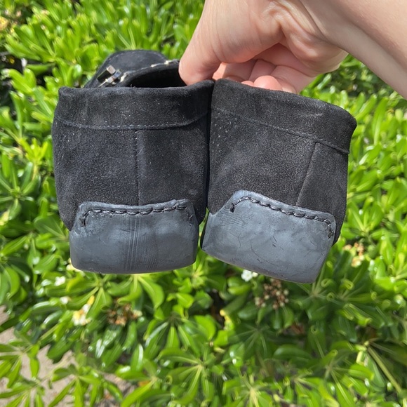 Stuart Weitzman Black Suede Driving Loafers Flats Sz 9 N - Picture 13 of 16